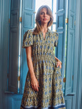Olive Floral Midi Dress