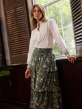 Olive Flower Skirt