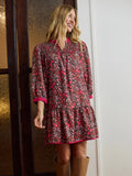 Fall Floral Smocked Dress