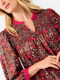 Fall Floral Smocked Dress