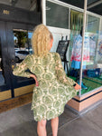 Green & Cream Shirt Dress