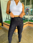 Black Foil Highwaist Leggings