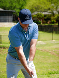 Navy Striped Polo