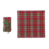 Plaid Scalloped Napkins