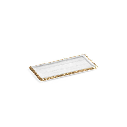 Abbie Gold Jagged Small Clear Tray