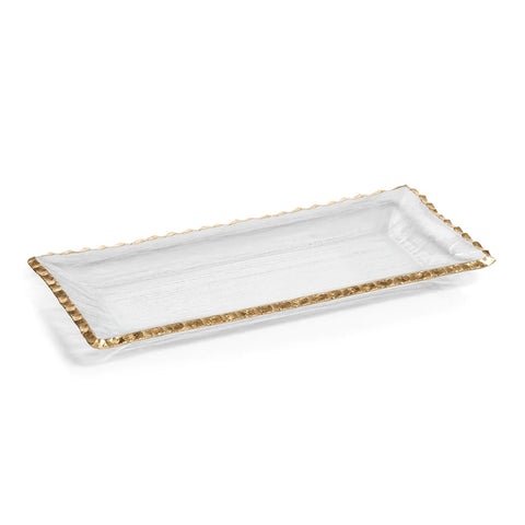 Large Gold Clear Tray