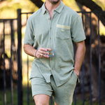 Terry Cloth Shorts - Agave Green