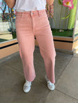 Blush Pink Wide Jeans