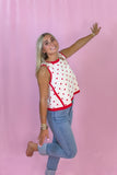 Red Polka Dot Top