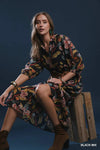 Fall Floral Midi Dress