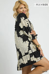 Cuvry B&W Floral Dress