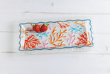 Coral Glass Platter