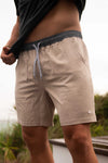 Khaki Athletic Shorts- Camo Liner