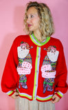 Rainbow Santa Cardigan- QOS