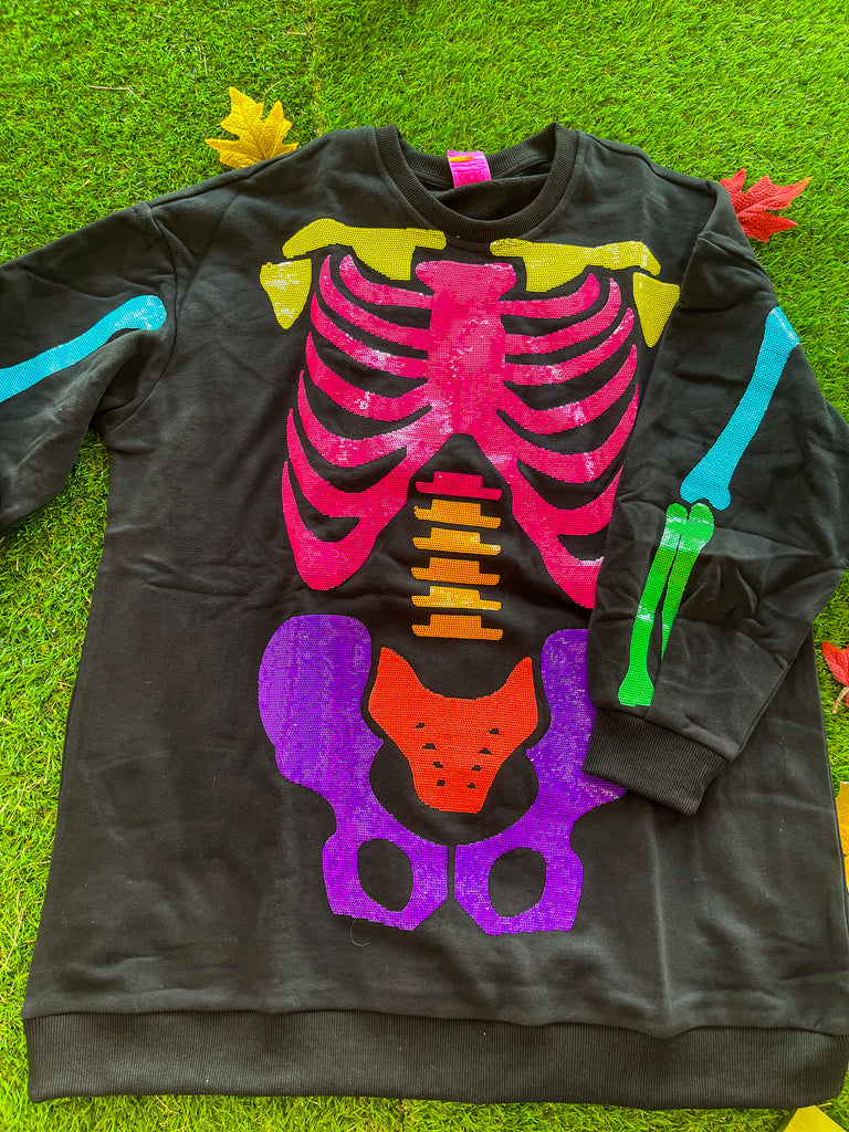 QOS Skeleton Sweatshirt Dress – Pecan Creek Outfitters