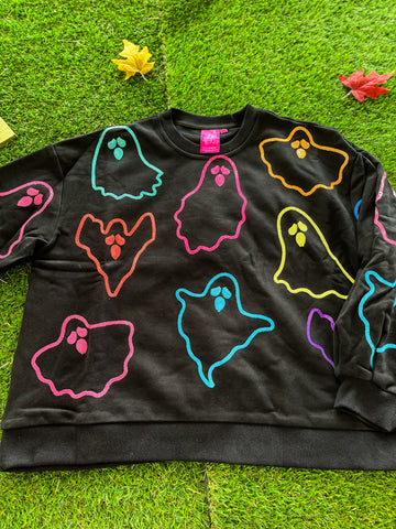 Rainbow Spooky Ghost Sweatshirt