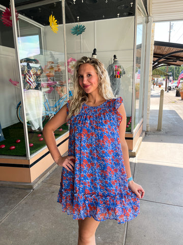 Blue Floral Dress