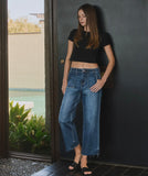 High Rise Utility Crop Jeans