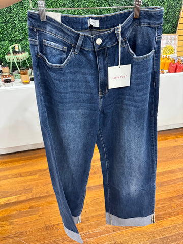 Curvy High Rise Cuff Jeans