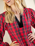 Sierra Plaid Dress- Red