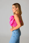 The Petal Top- Fuchsia