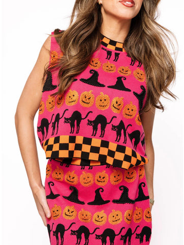 QOS Pink Halloween Tank