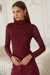 Burgundy Diamond Fitted Top