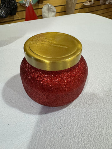 Sparkly Red Petite Volcano Candle