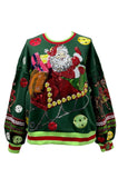Santa Sleigh Sparkle Sweatshirt