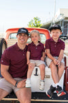Youth Texas Black & Red Polo