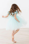 Sage Shimmer Girls Dress