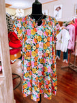 Curvy Floral Black Mix Dress