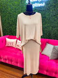 Cream Slouch Skirt