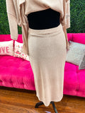 Cream Slouch Skirt