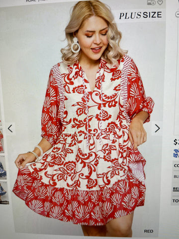 Curvy Boho Flowy Dress