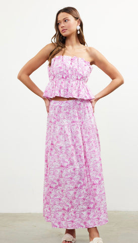 Pink Magnolia Maxi Skirt