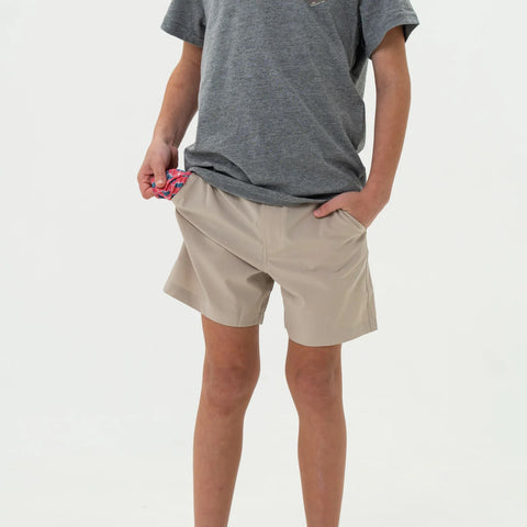 Youth Khaki Shorts- American Flag