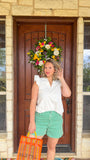 Green Striped Shorts