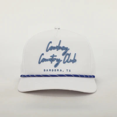 Cursive Rope Hat- White CCC