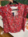 Marley Tiger Top- Black & Red
