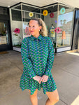 Dress Fiona Honey Vines-Green
