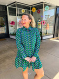 Dress Fiona Honey Vines-Green