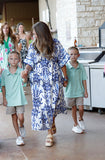 Blue Floral Maxi Dress