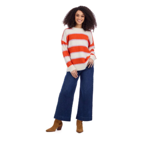 Orange Striped Sweater