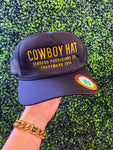 Cowboy Hat Trucker- Black/Gold