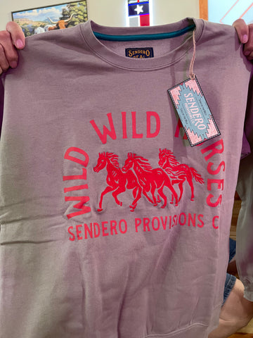 Wild Horse Sweatshirt-Olive