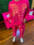 Hot Pink Skeleton Sweatshirt