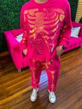 Hot Pink Skeleton Sweatshirt