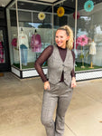 Diamond Chocolate Fitted Top