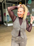 Diamond Chocolate Fitted Top